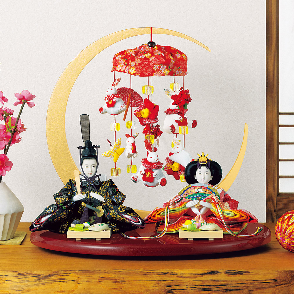 つるし飾り付き親王雛