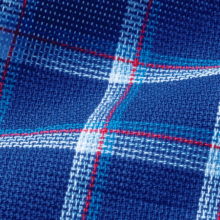 コットンボイルパナマチェック半袖シャツ