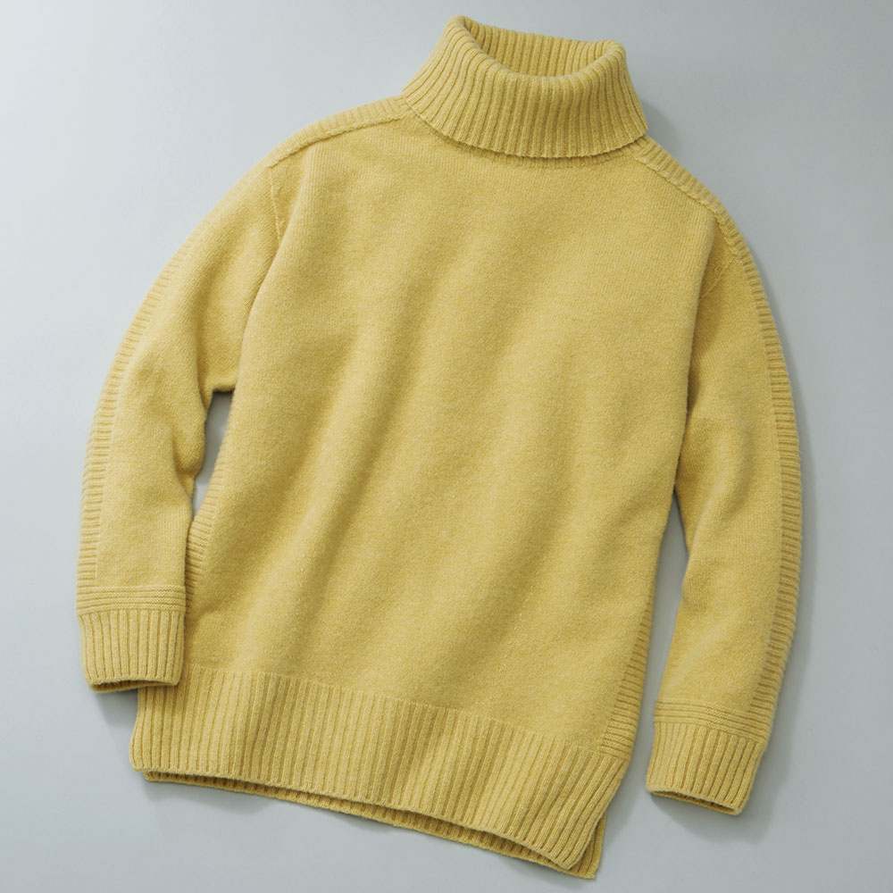 ウールカシミヤタートルネックセーター