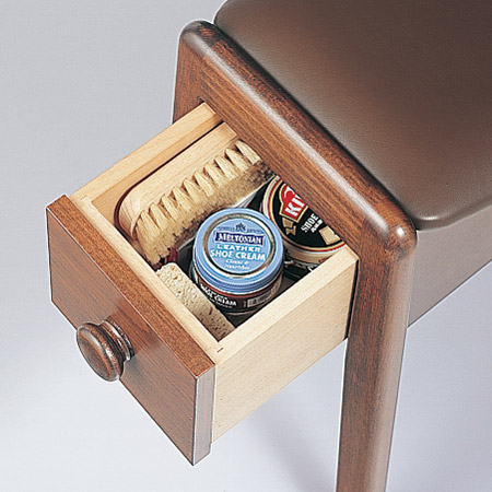 引き出し付玄関椅子（大）