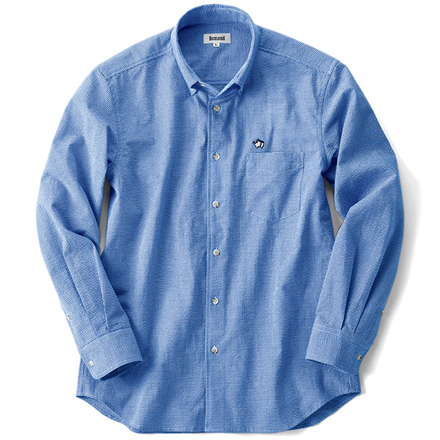 シアサッカーマイクロギンガムチェックシャツ