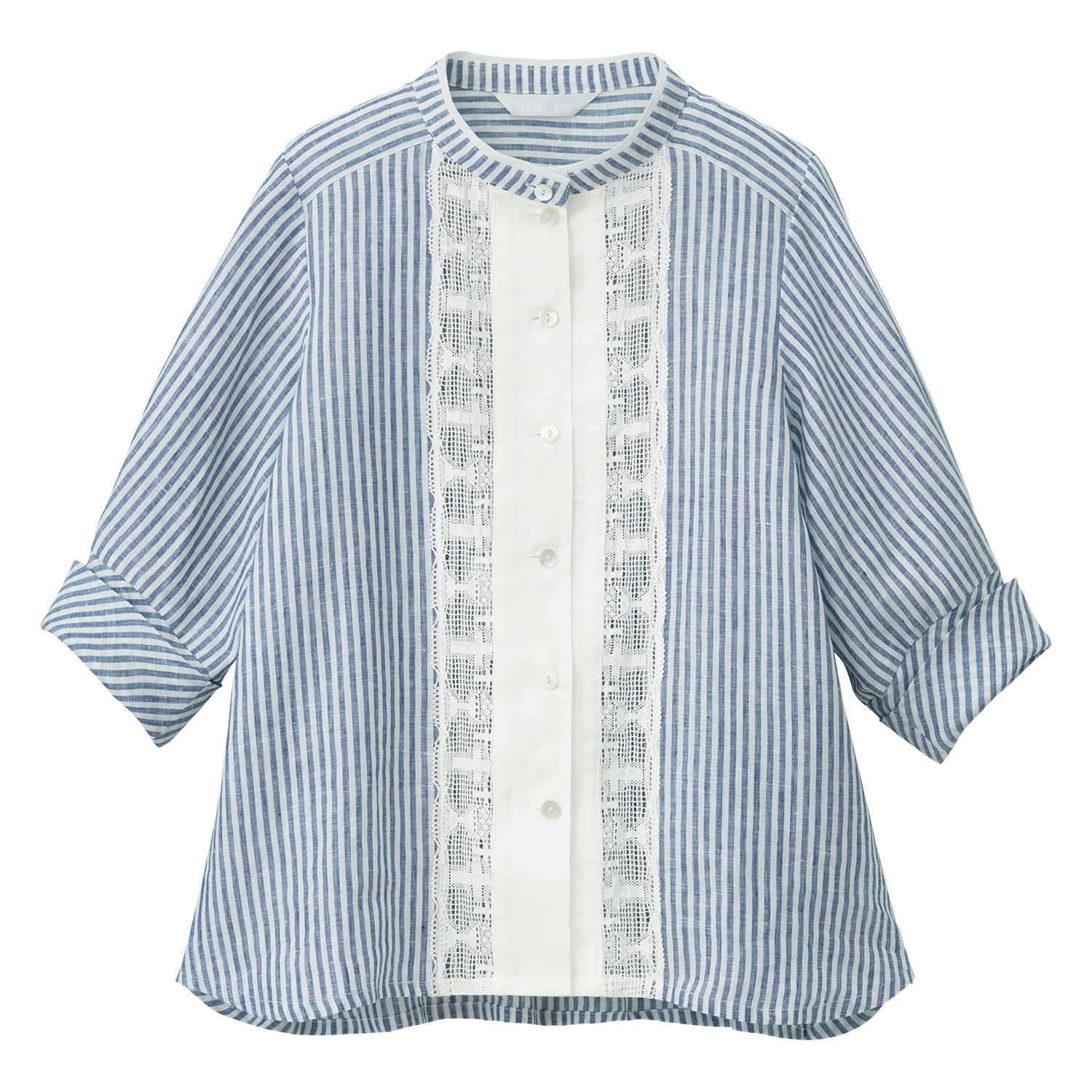 米澤美也子 レース使いのリネンブラウス | ライトアップオンラインストア