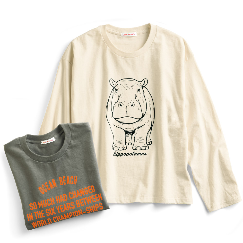 コットンプリントTシャツ／2色セット