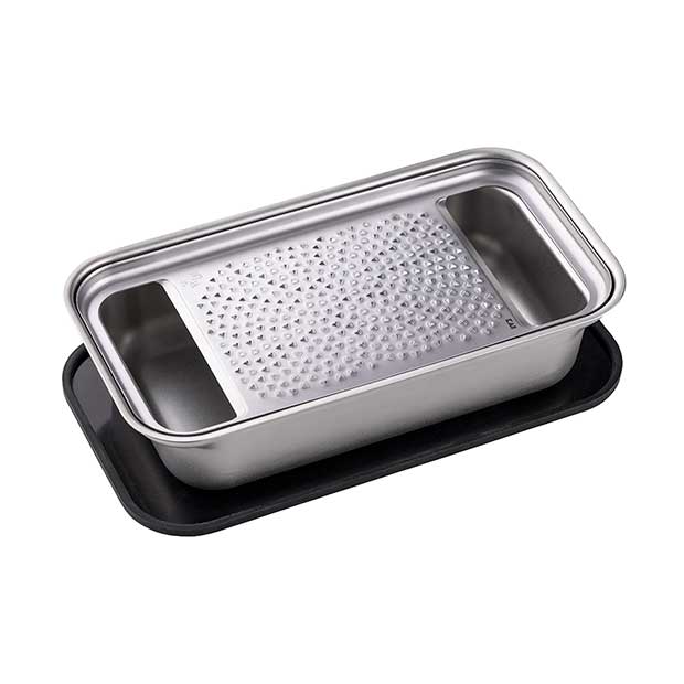 オールステンレスおろし器 極目立て（受け皿付き）