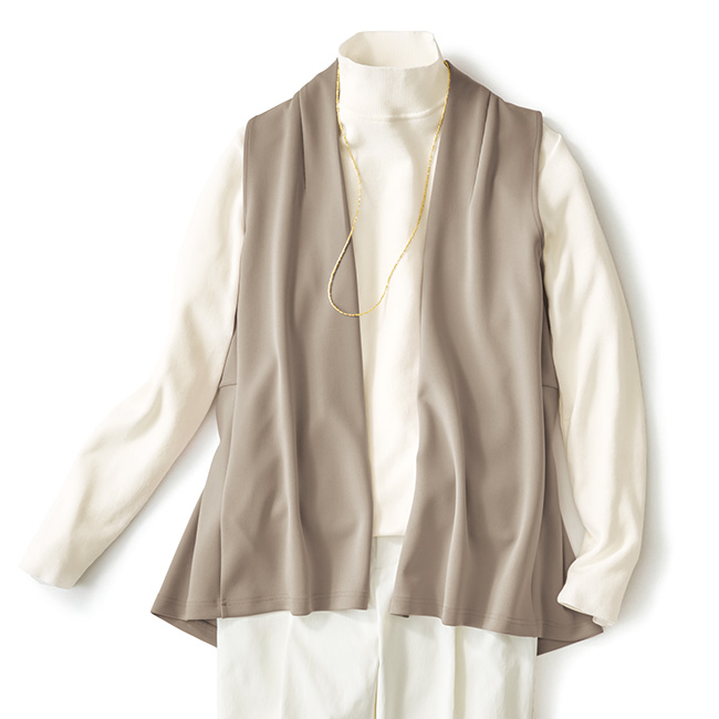 細リブハイネックプルオーバー