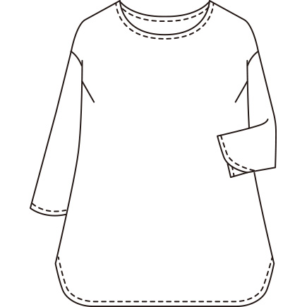 とろみラウンドブラウス