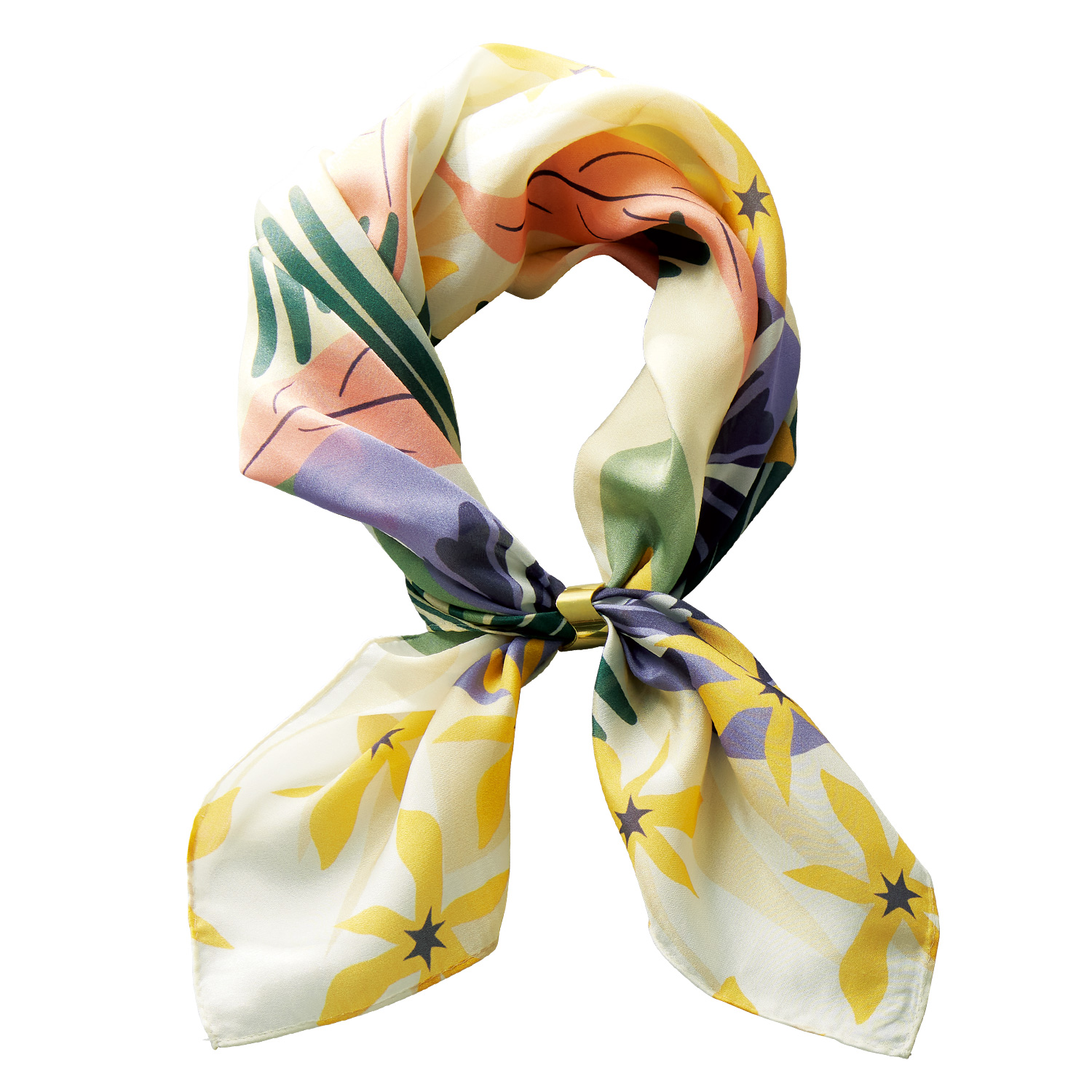 ヤーン コッパー リング付きミニスカーフ シルク ライトアップオンラインストア