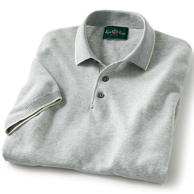 コットンリネンシルクポロシャツ