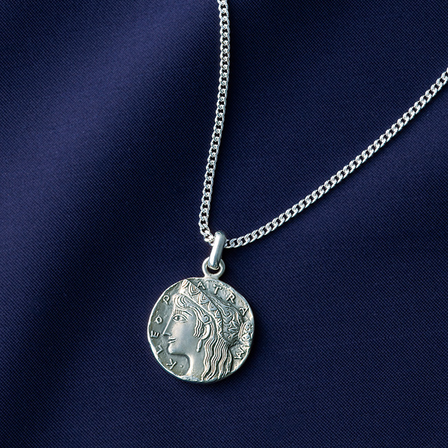 銀製メダルペンダント/クレオパトラ