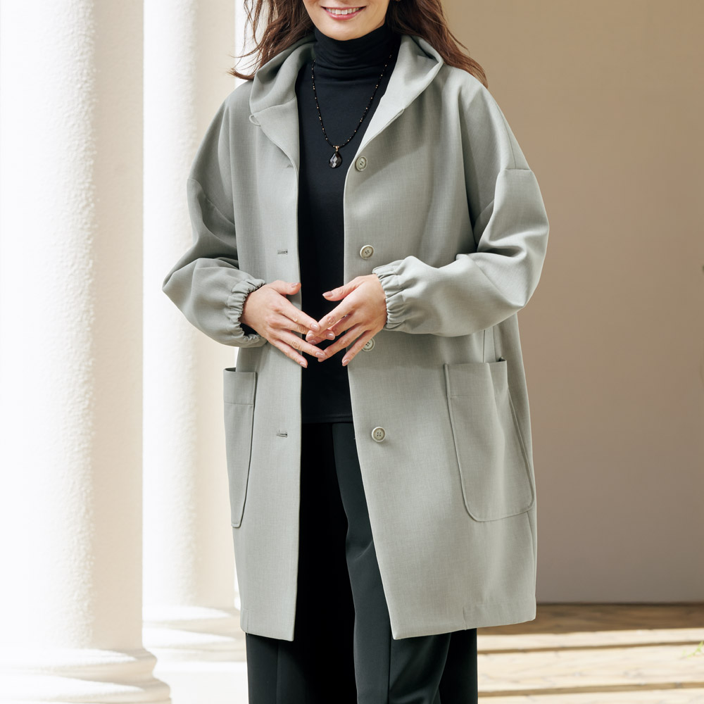 洗えるコクーンコート