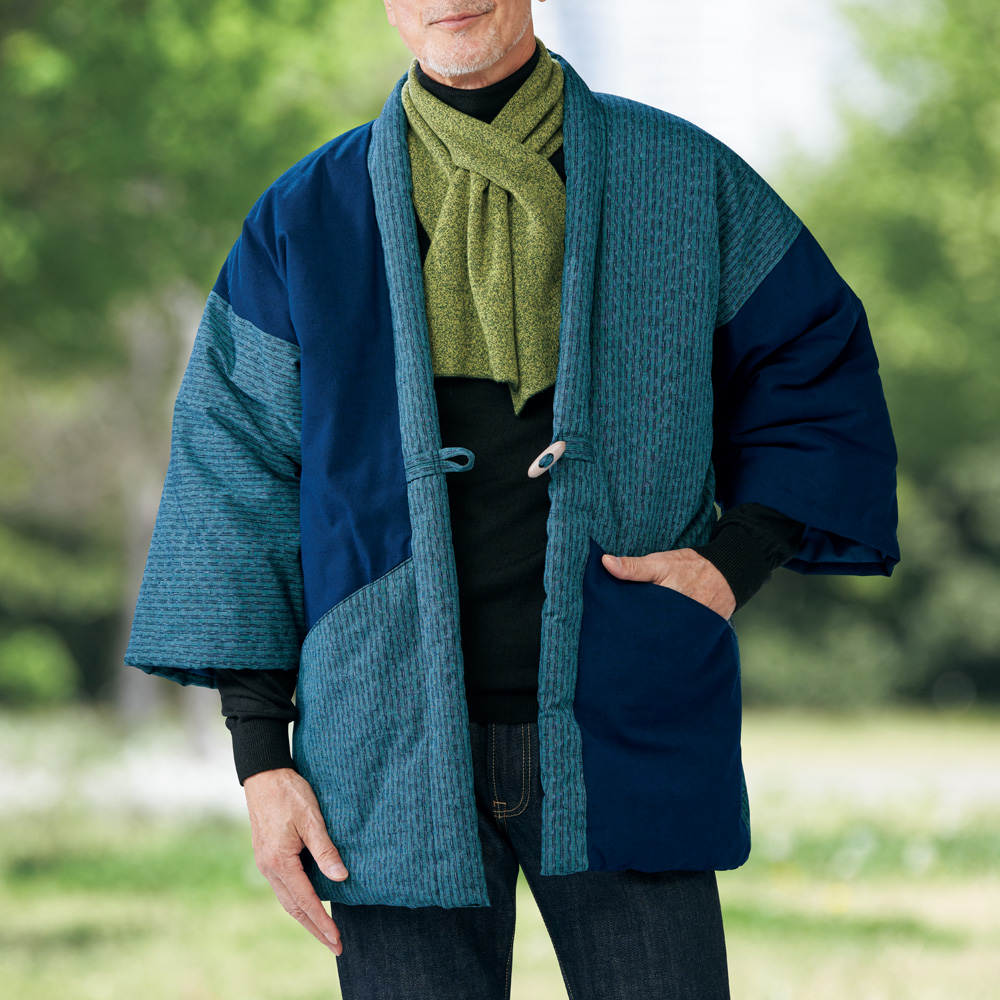 久留米織切り替え わた入り半纏