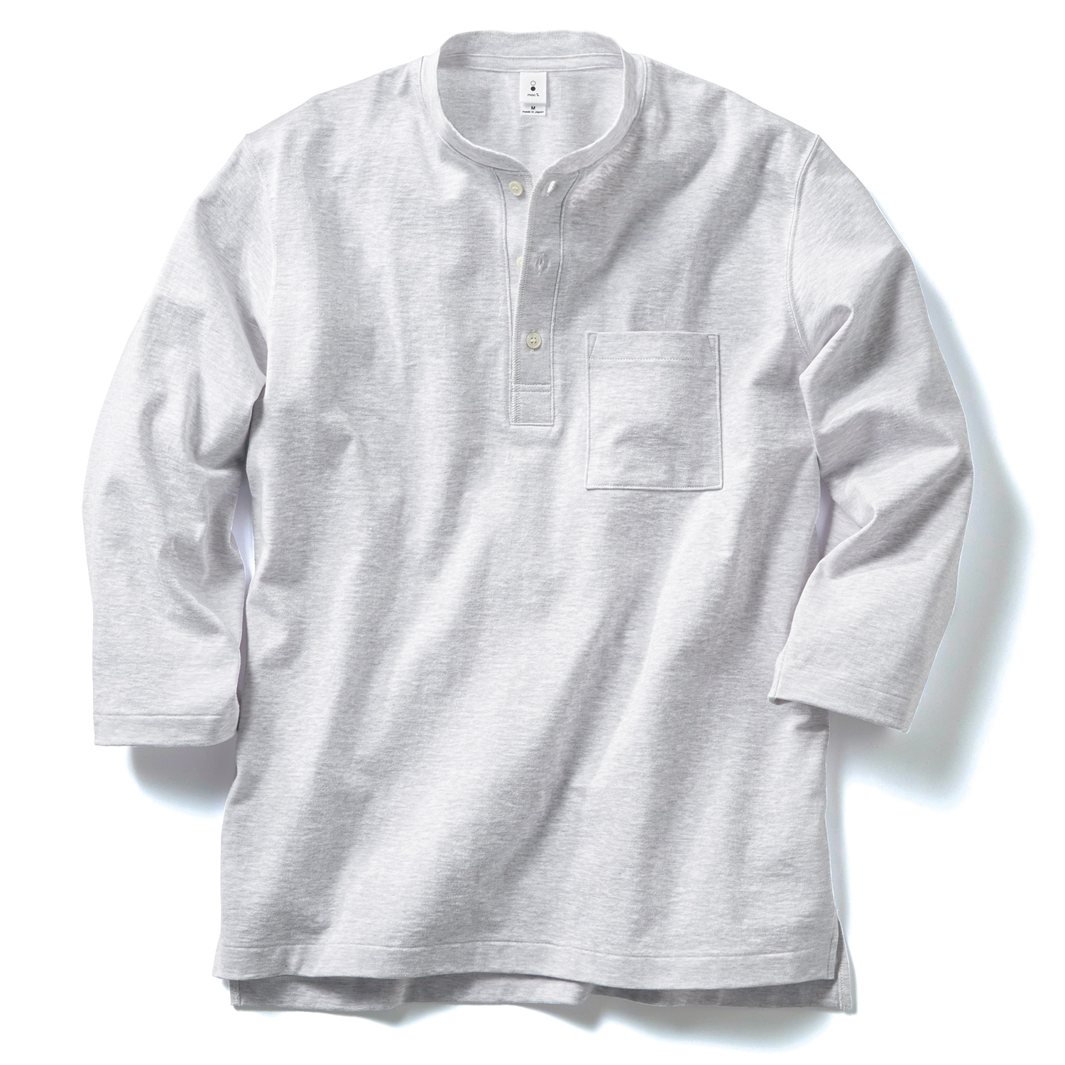 mocT 度詰め杢糸七分袖ヘンリーネックTシャツ | ライトアップ