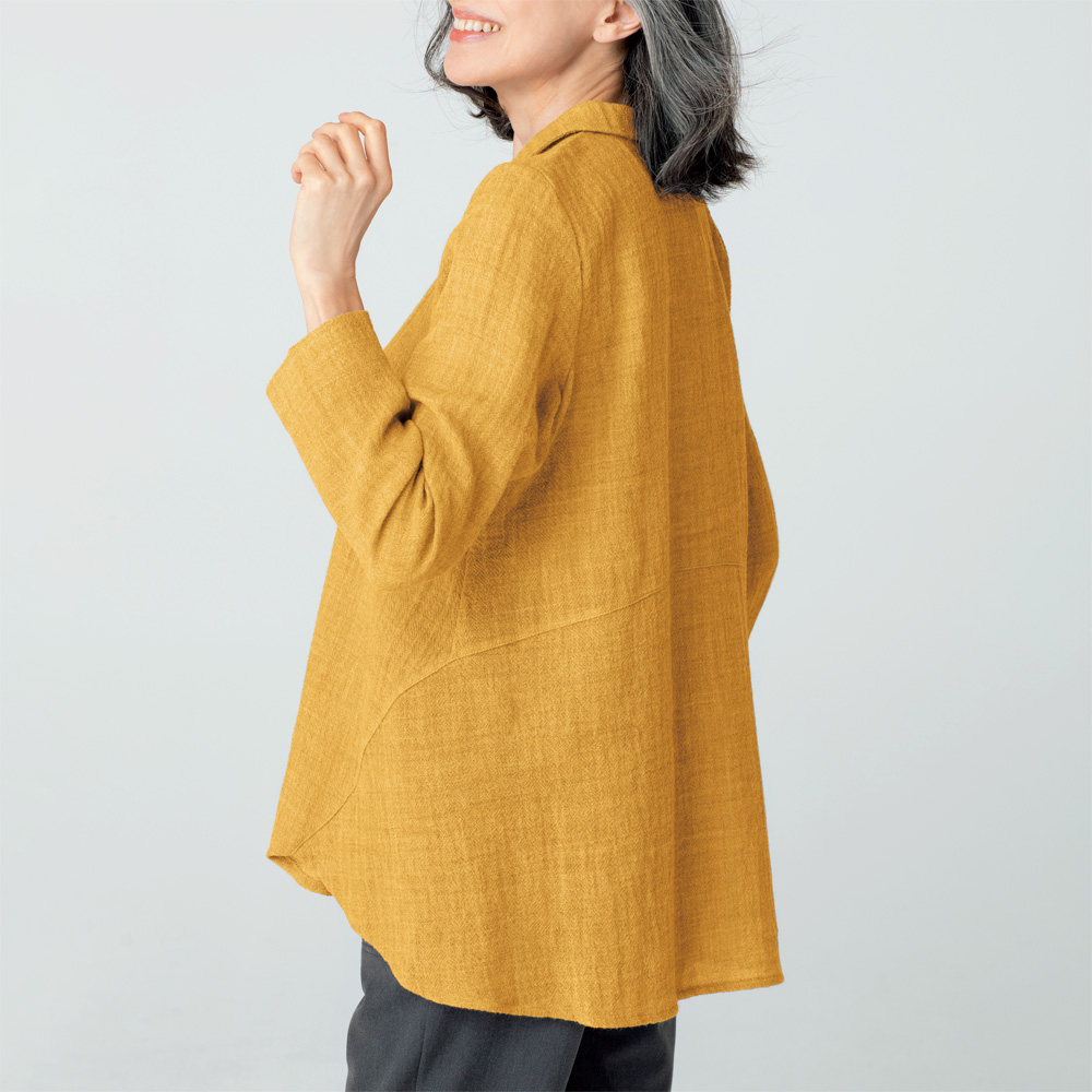 マインドフォームオルウェイズ ウールガーゼブラウス | ライトアップ