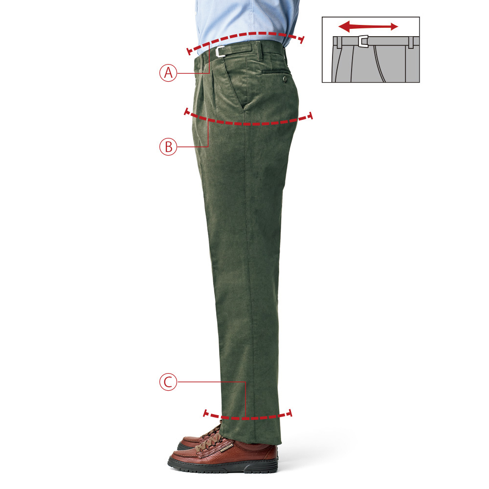 新･大人の真定番･ストレッチコーデュロイスラックス