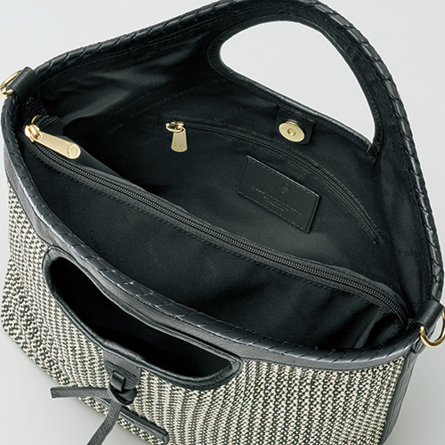 ラフィア調2ウェイハンドバッグ