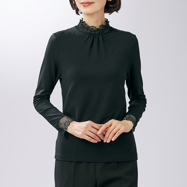 チュールレース使いプルオーバー