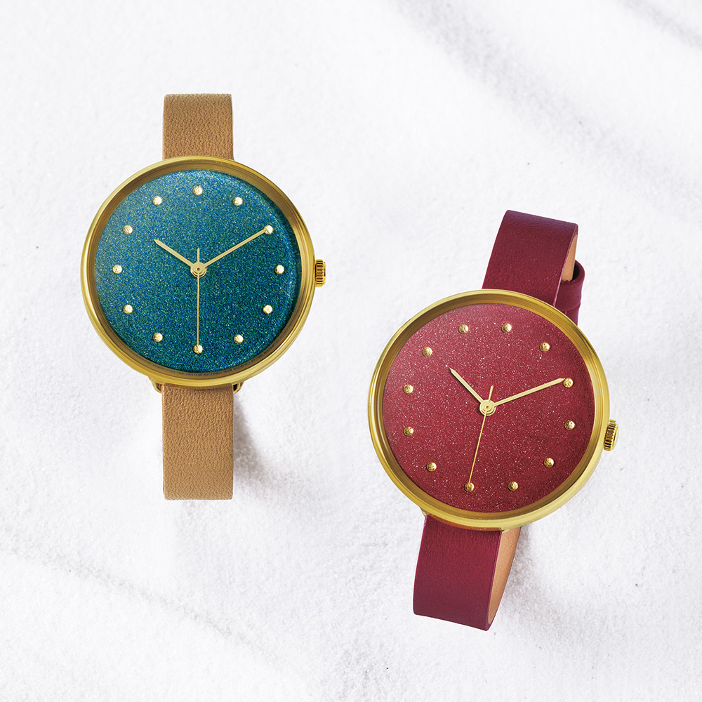 岩絵具を塗った腕時計