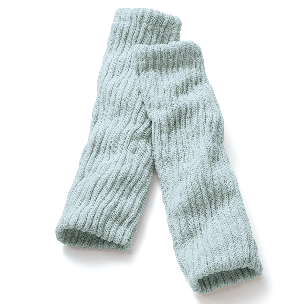 シルク混の二重レッグウォーマー／2足組