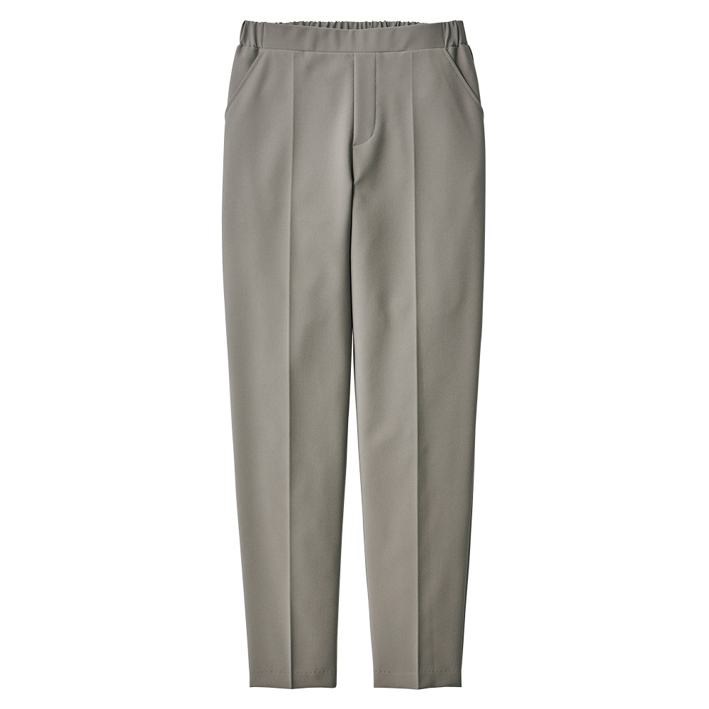 レーヨン混･センタープリーツテーパードパンツ