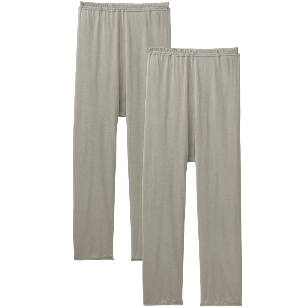 シルクゆったり八分丈スラックス下／2枚セット