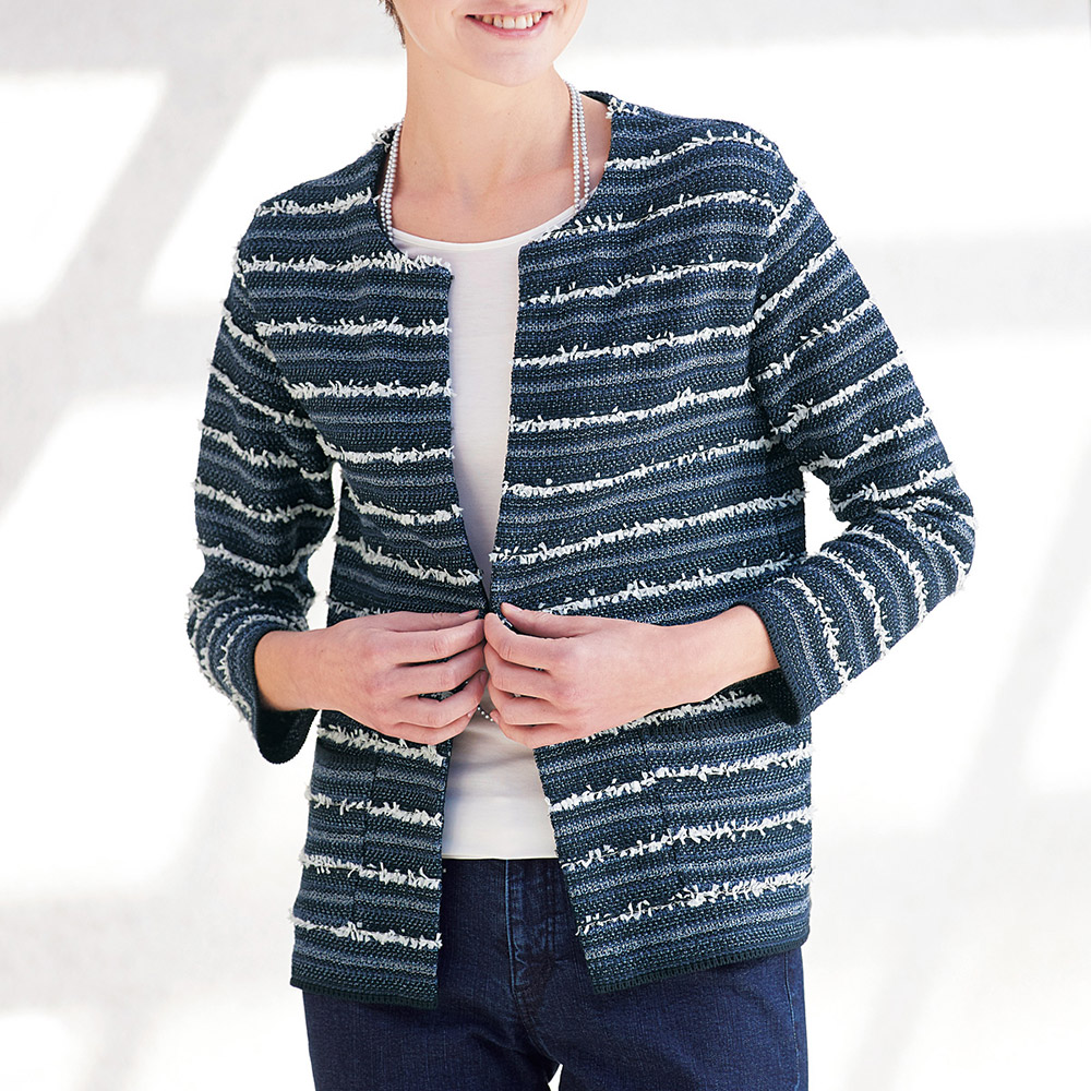 コットン混･ニットツイードジャケット