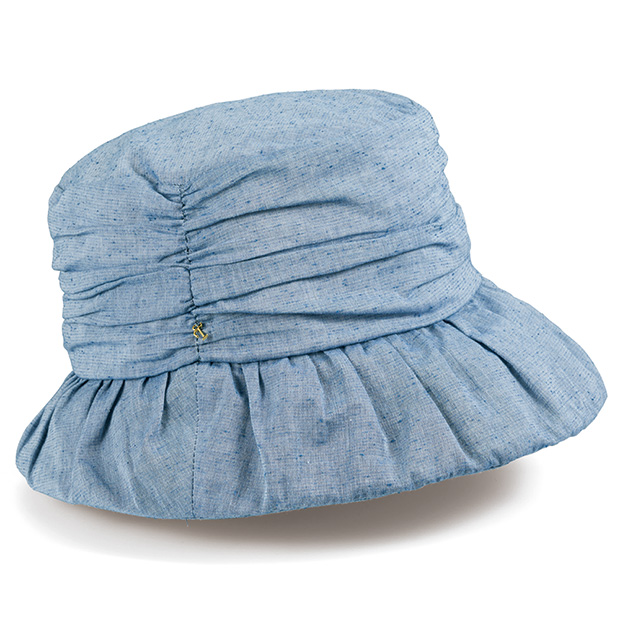 コットンシルクのギャザークローシュ