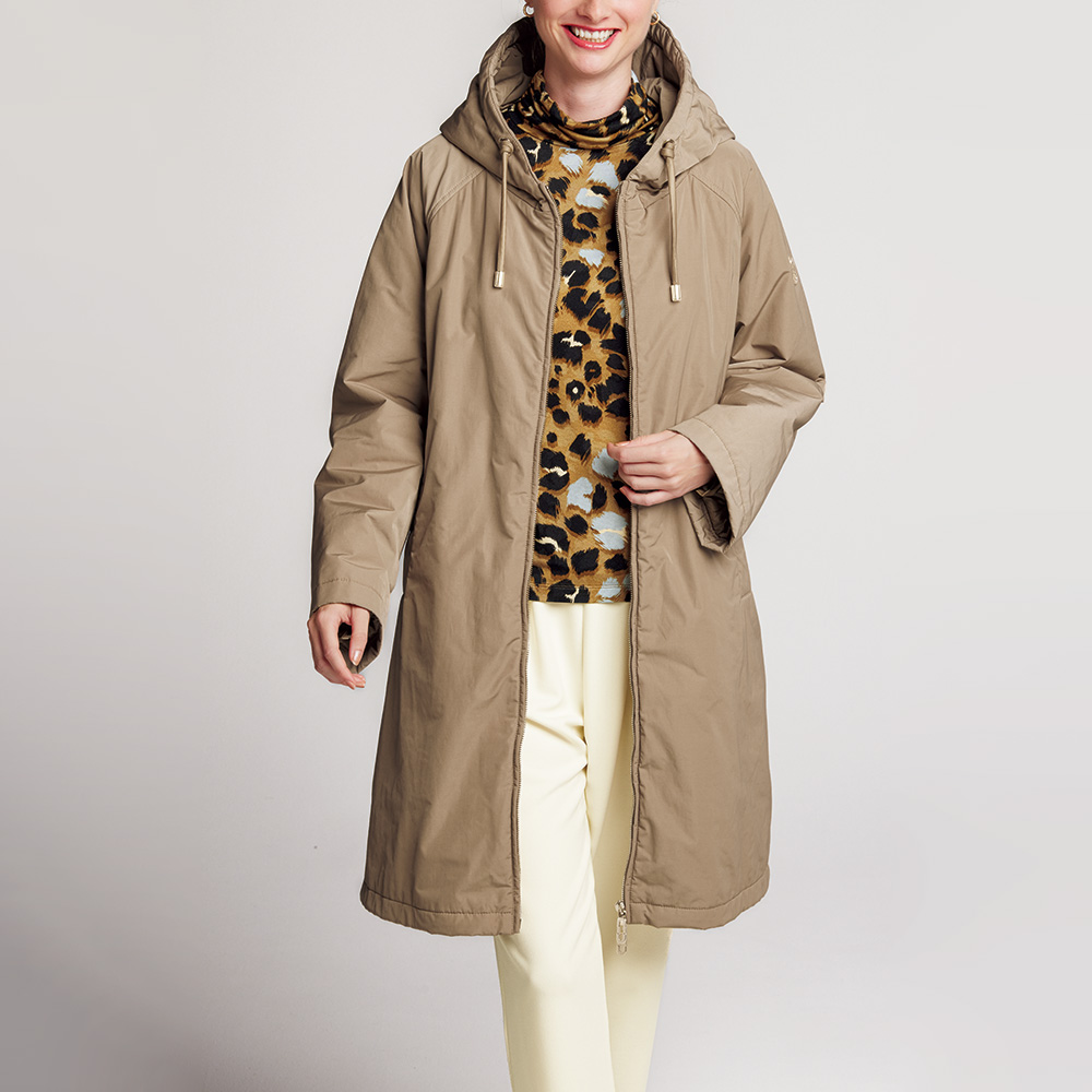 重ね着風中わたコート