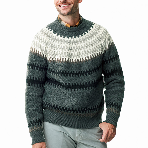 カシミヤ5色使いセーター