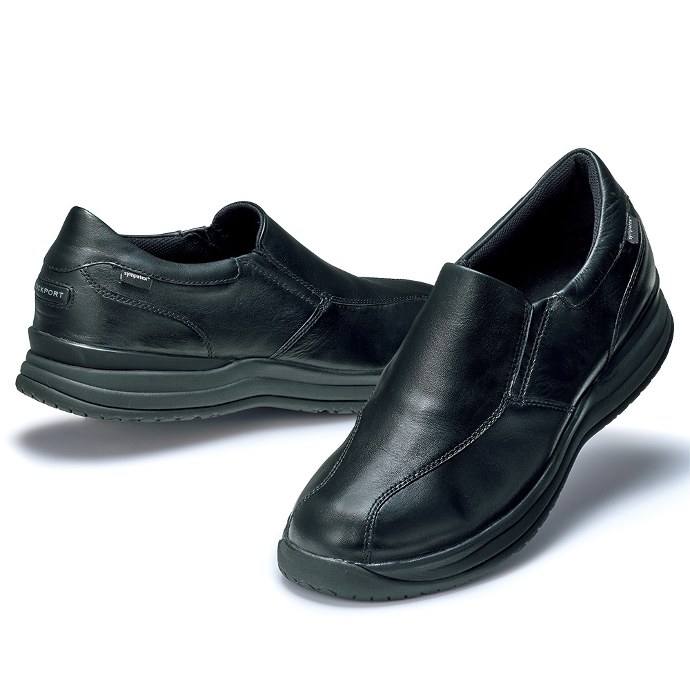 防水・レザースリップオンシューズ