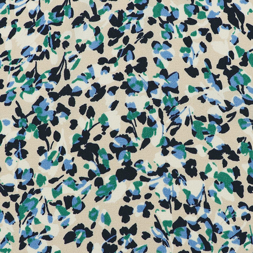 クリスタルプリーツ･小花柄ボトルネックプルオーバー