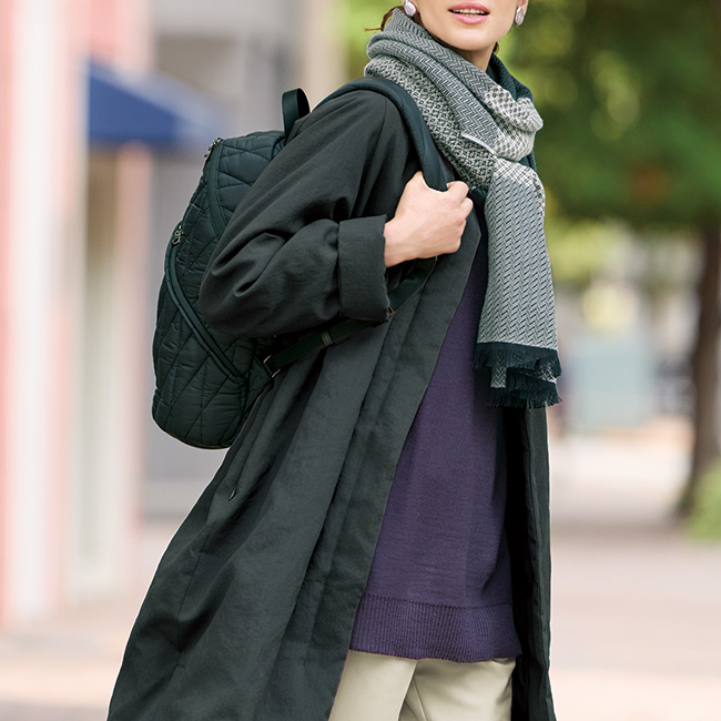 ナチュラルモードなロングダウンコート