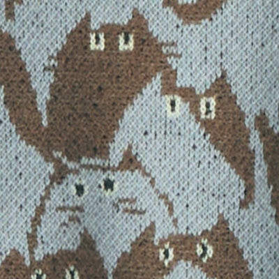 猫まみれジャカードセーター