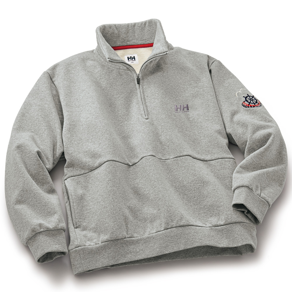 マリンエンブロイド・ハーフジップスウェットプルオーバー