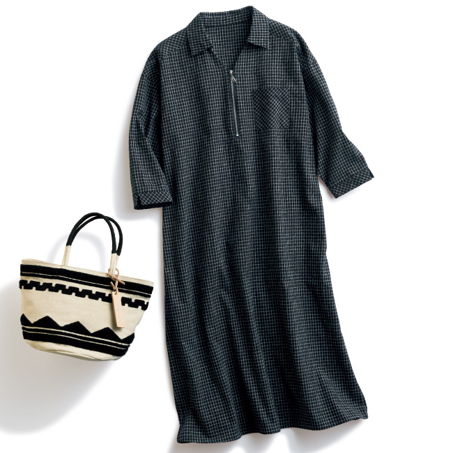 格子柄チェックワンピース