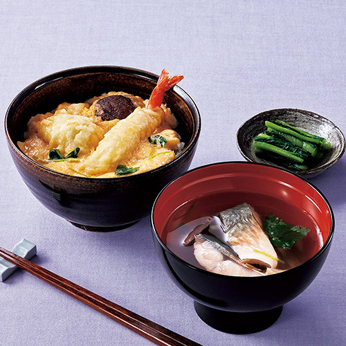 鯖の船場汁/天ぷらの卵とじ丼