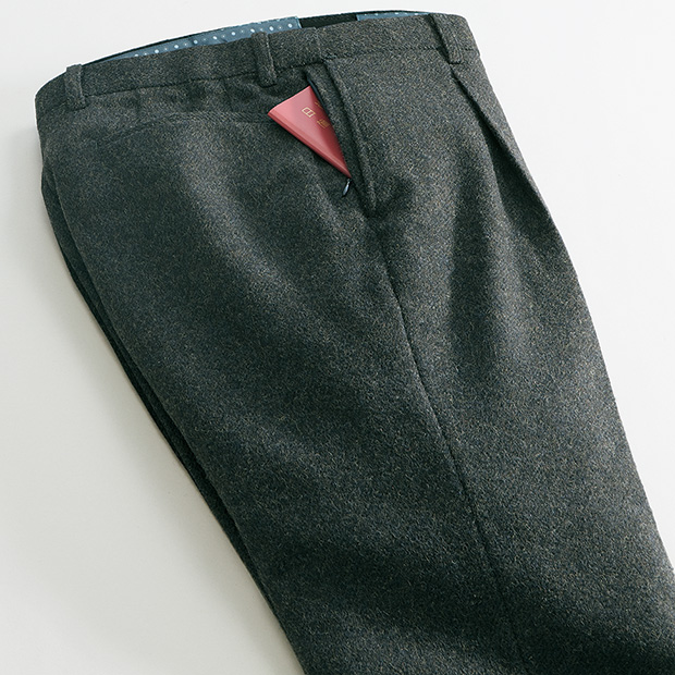 匠の技ウール混ビーバースラックス