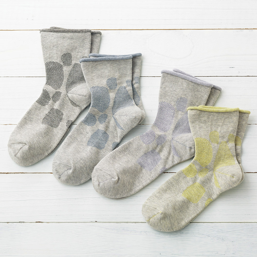 ゴムなしソックス4色セット／水たまり