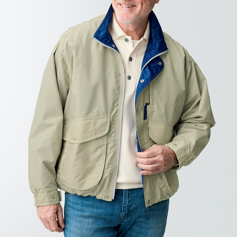 ダブルフェイスジャージーの柔らかポロシャツ