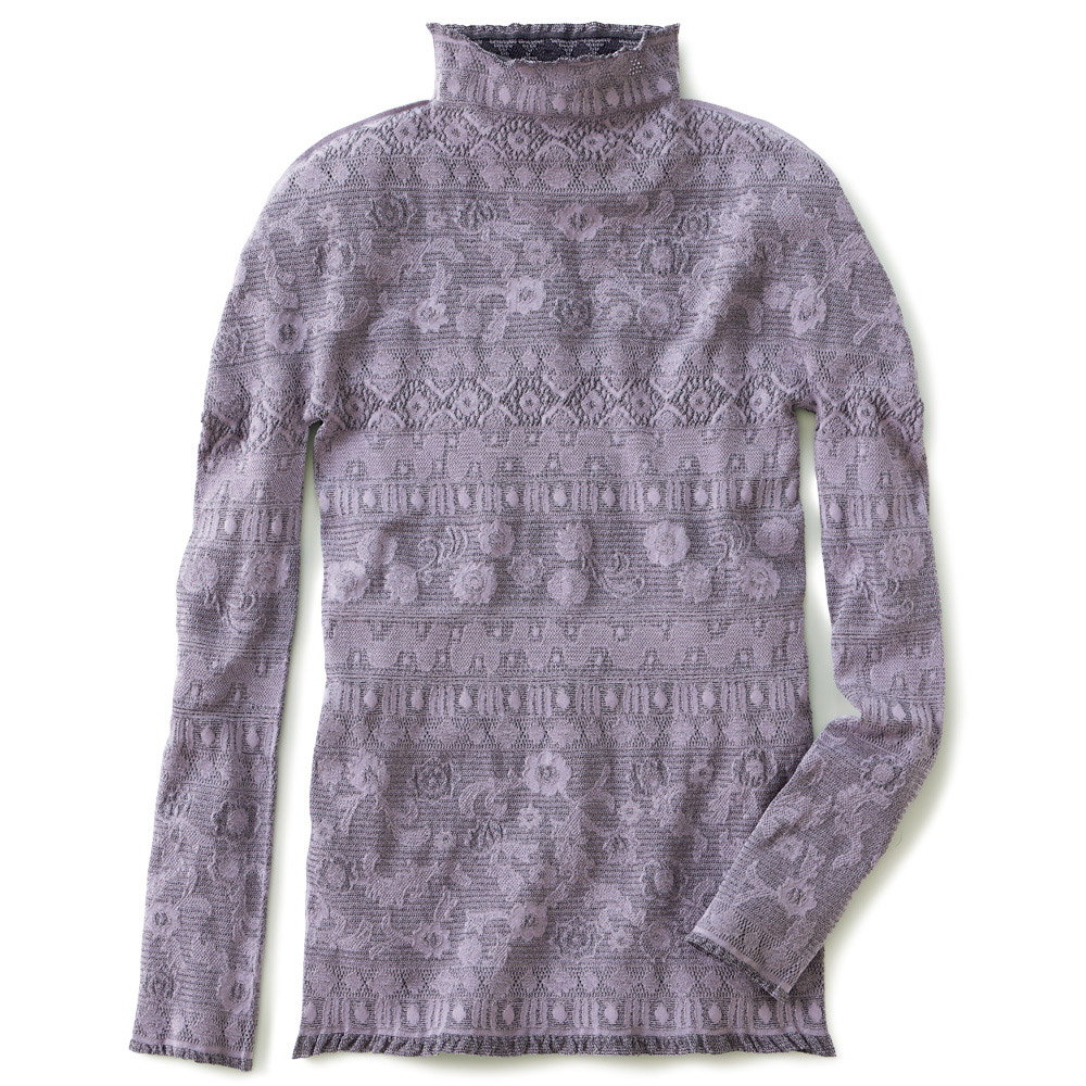 ラッセル編みハイネックプルオーバー／当社限定モデル