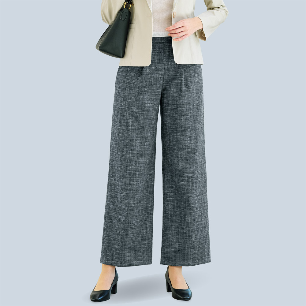 ツイード調ストレッチパンツ