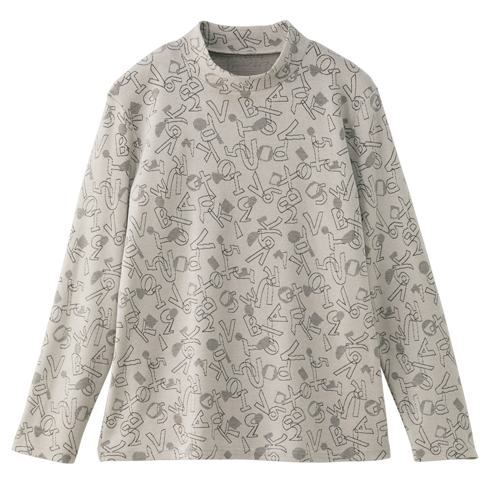 アルファベット柄カレンサーモプルオーバー