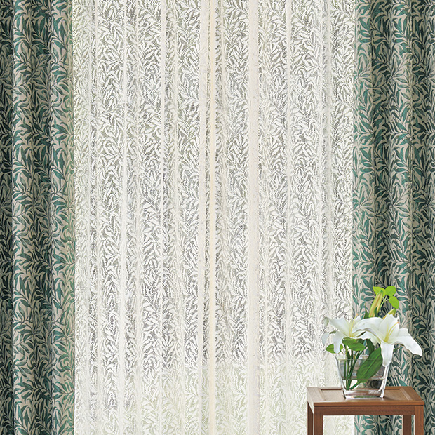 レースカーテン 2枚組／ウィローボウ