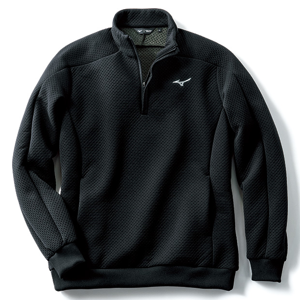 ブレスサーモ･リップルキルトハーフジッププルオーバー