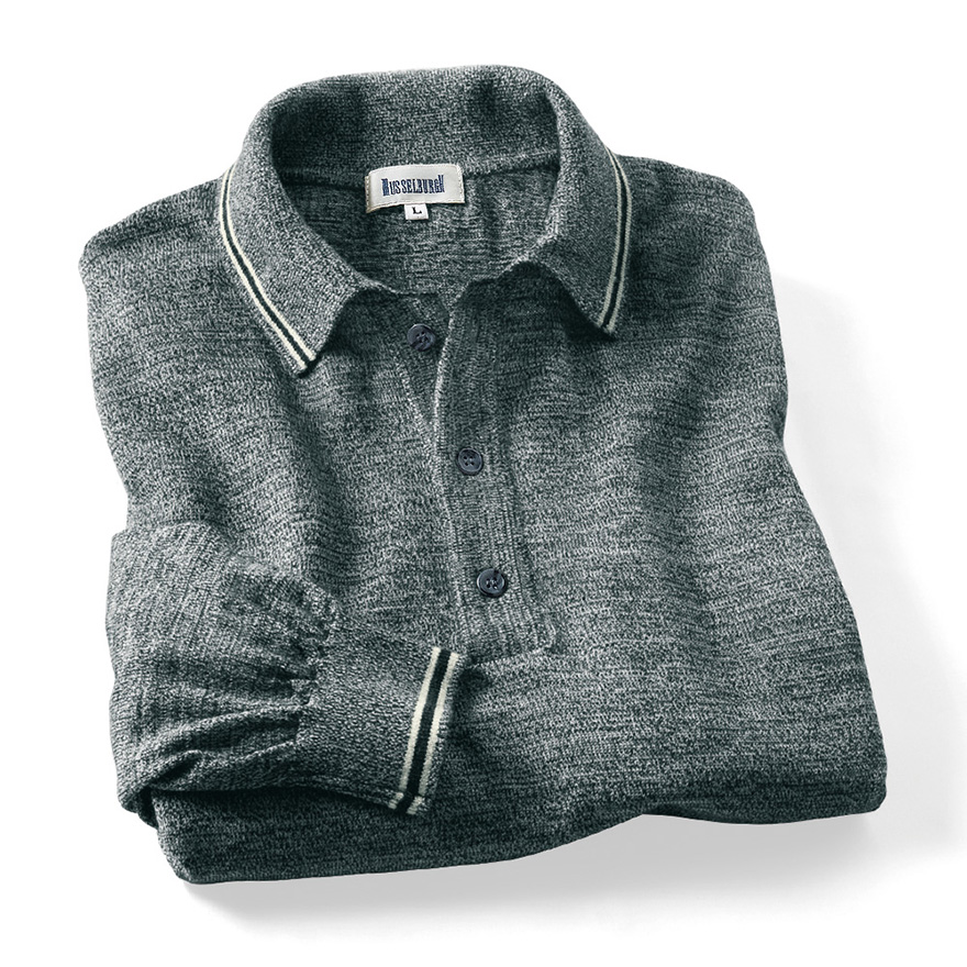 メリノオプティモウールウォッシャブルポロセーター