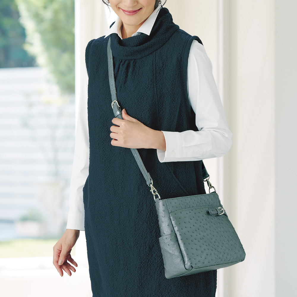 オーストリッチのショルダーバッグ