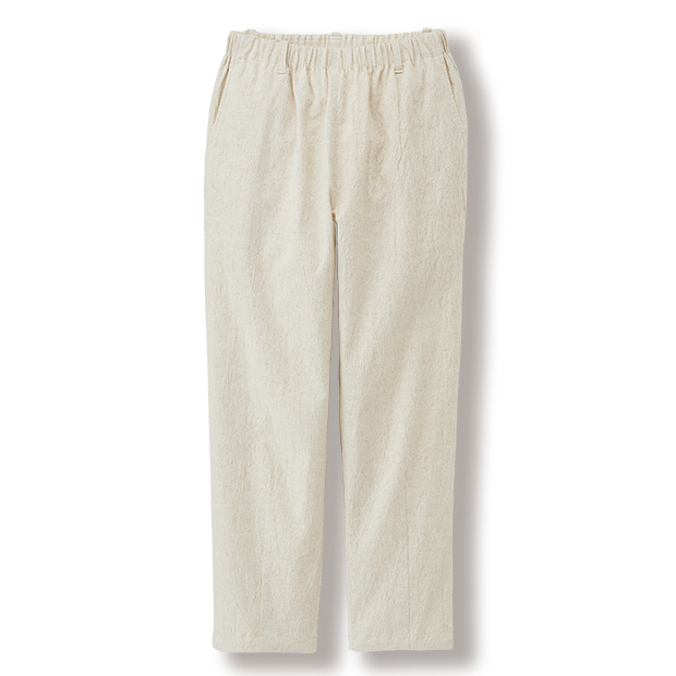 綿麻混ストレッチパンツ
