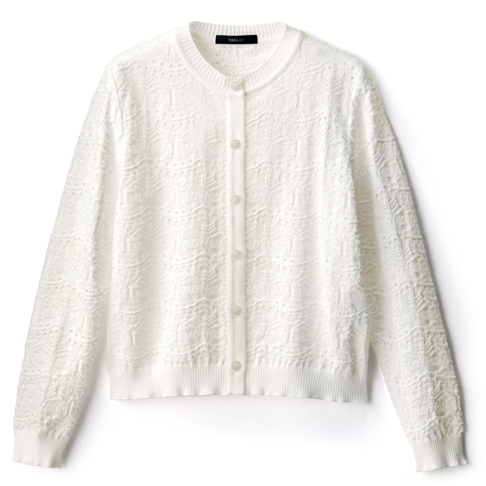 レース編みカーディガン