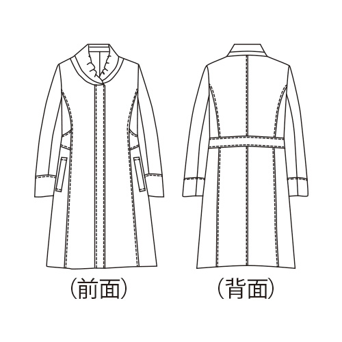 プリント中わたコート