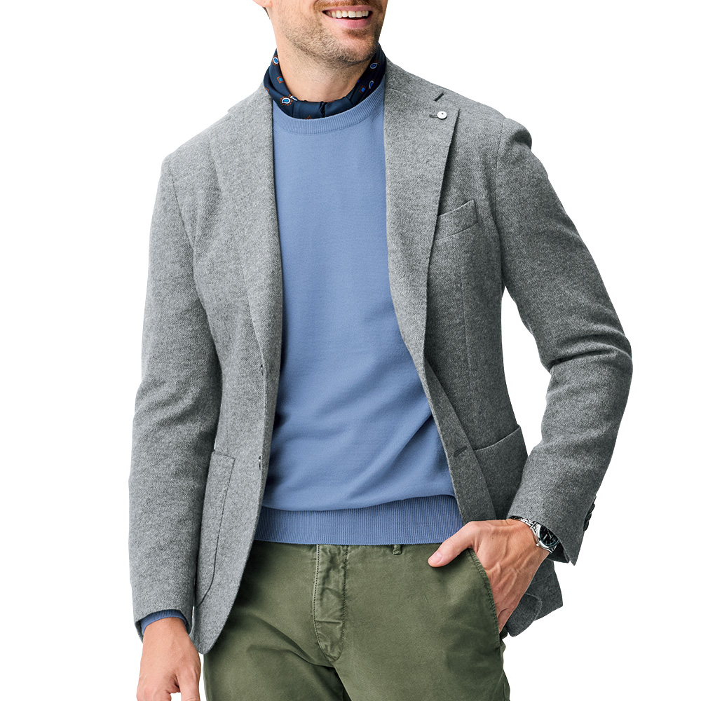 フェザーウェイト・カシミヤ混ジャケット