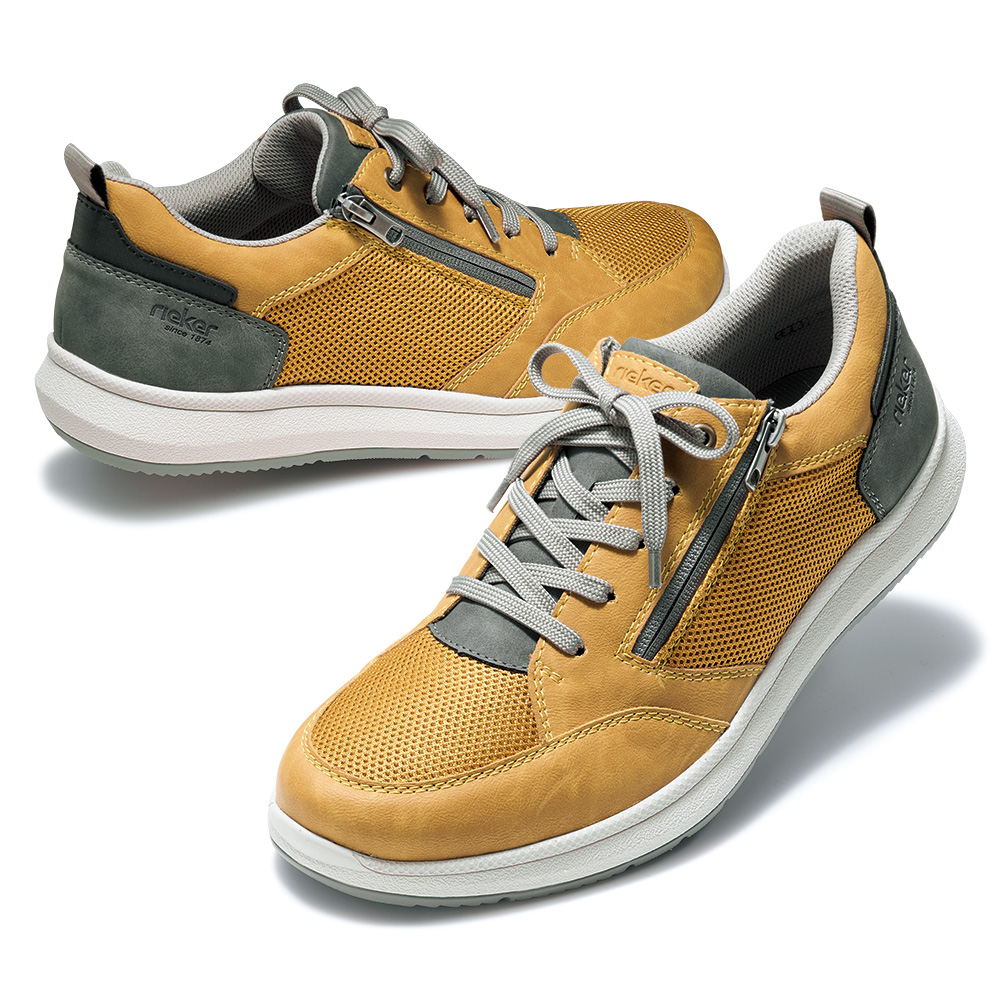 サイドファスナーメッシュ使いスニーカー